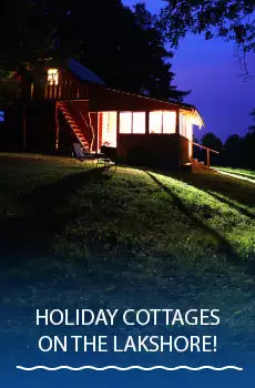 Holiday cottages on the lakeshore