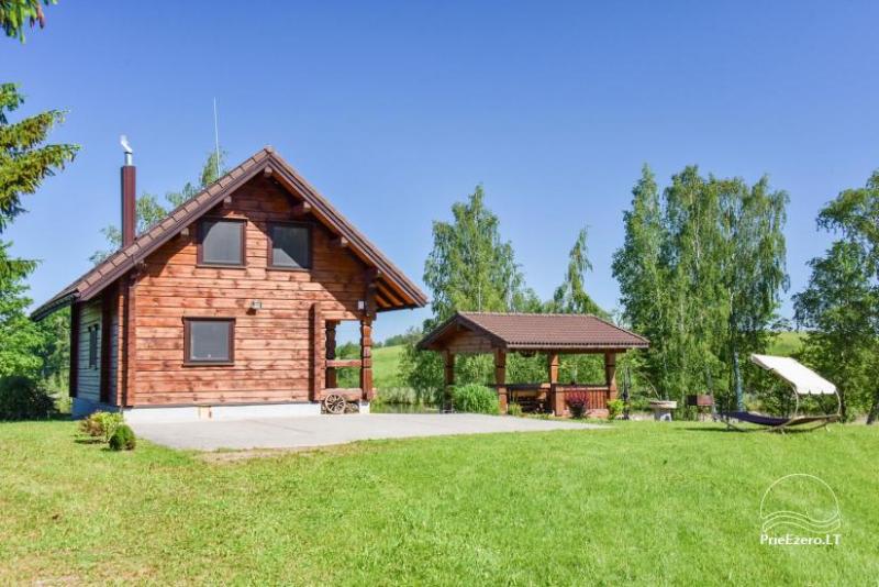 Ferienhutten am Seeufer – Landhaus Floating Islands in Zarasai Bezirk