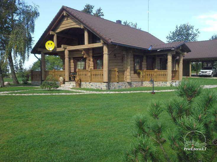 Turystyka wiejska zagroda Liepija: domki, sala, łaźnia, basen