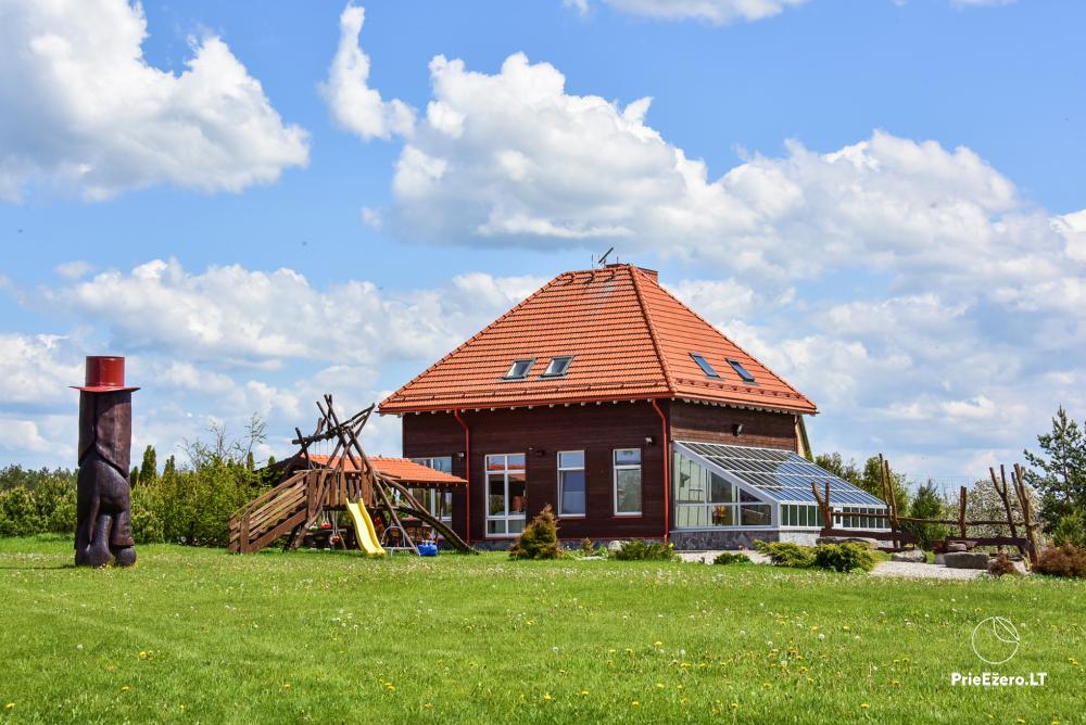 Dom na brzegu jeziora: pokoje, sala bankietowa na 30 osób, kąpieli, kajaki - 1