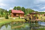 Wieś domostwa i sauna w regionie Trokach na Litwie