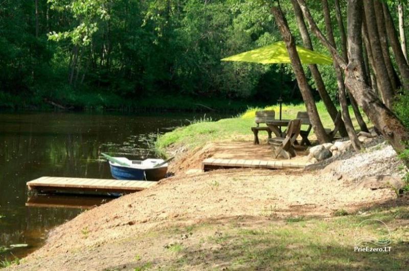 Homestead on the bank of the river in Panevėžys district