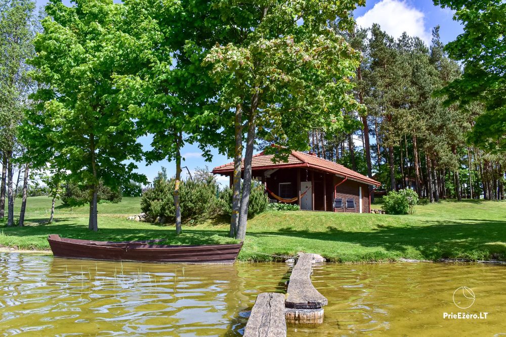 Ferienhütte für zwei mit Sauna am Seeufer, Gehöft Pas Drambliuką - 1