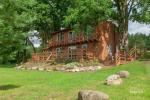 Countryside homestead near the river, in Lithuania