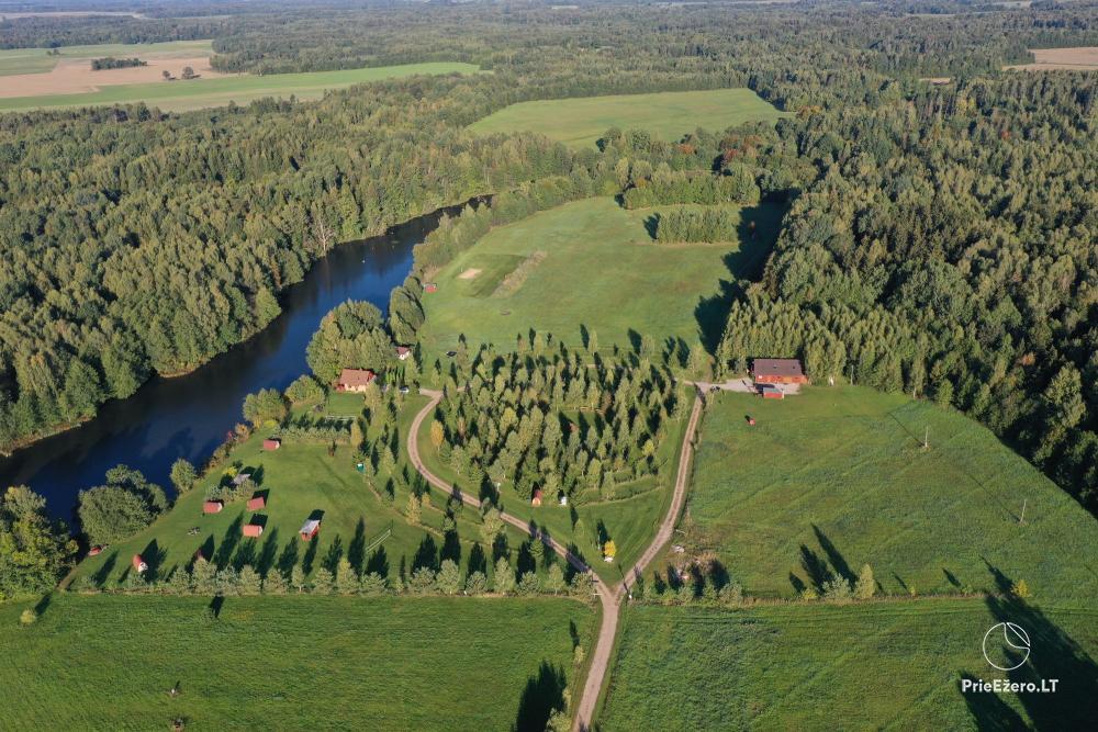 Misgiriai campsite with small houses in Klaipeda region, Lithuania - 1