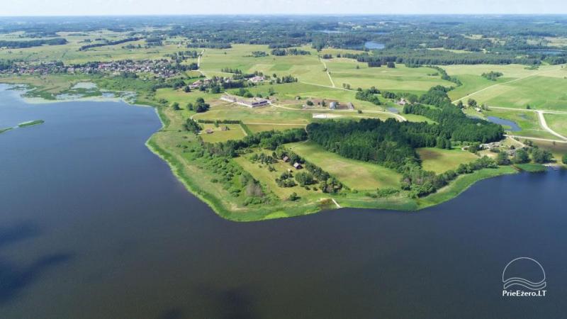 Gehöft am Ufer des Sees Sartai im Bezirk Zarasai Lapėnų Sodyba - Ferienhutten