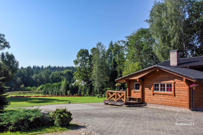 Log-house for 10-15 persons with a private yard