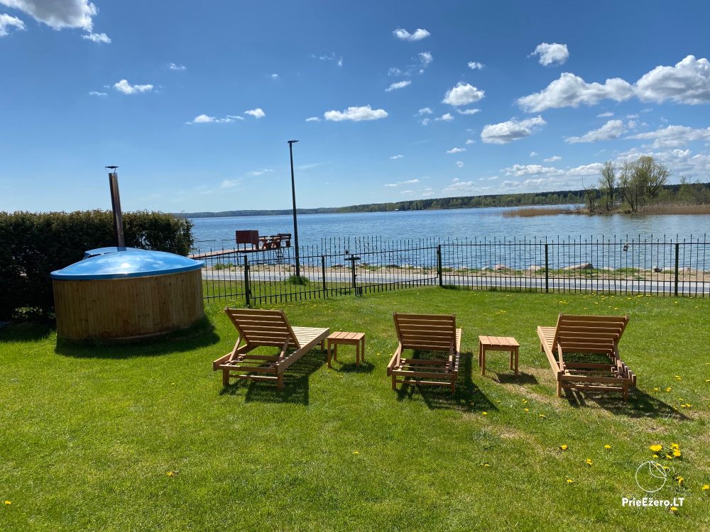 House with sauna and hot tub Poilsis Pas Micką on the shore of Lake Vištytis - 1