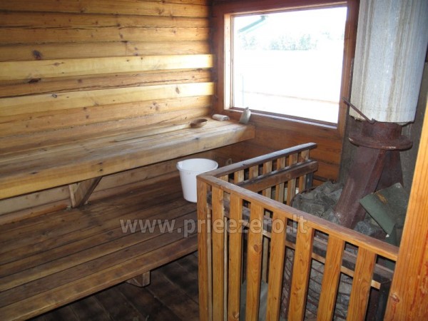 Holiday cottages, bathhouse, hot tub, kayaks in homestead at the lake Dviragis - 14