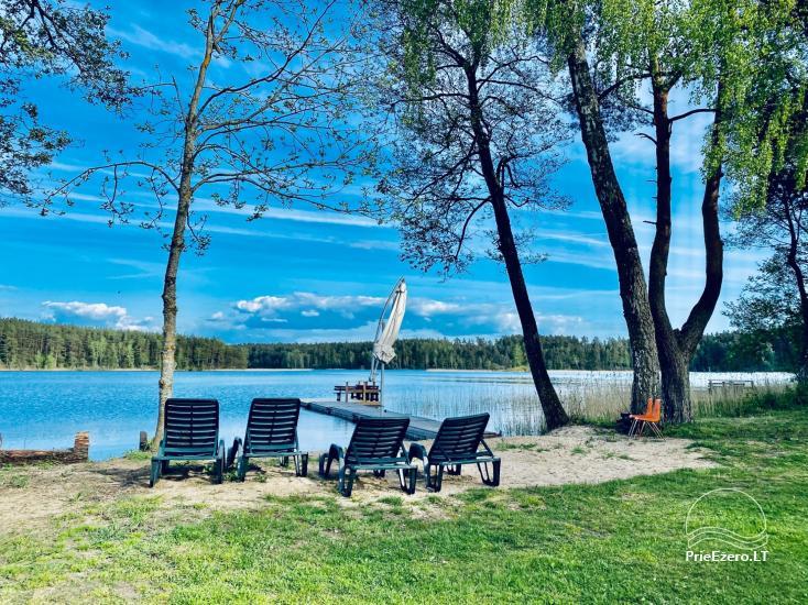 Juodakampis Campingplatz am Ufer des Siesartis-Sees
