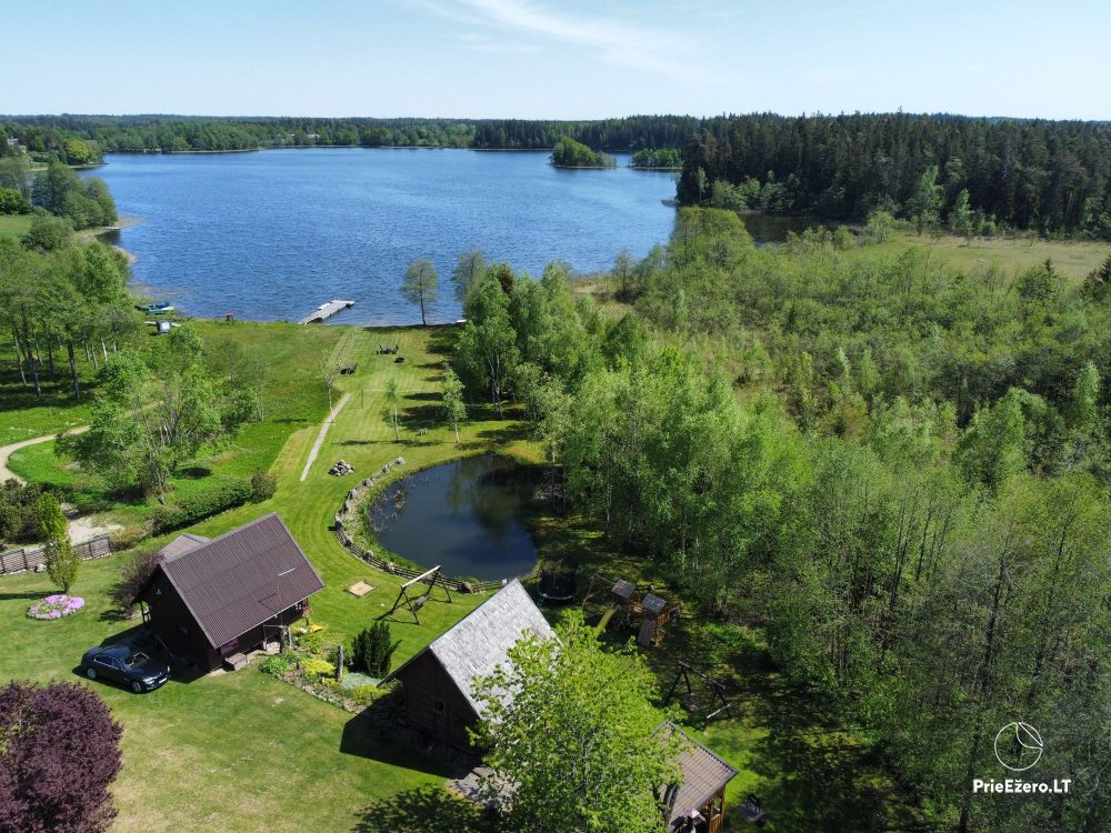 Countryside homestead on the shore of the lake Berzoras in Lithuania - 1