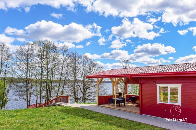 Little holiday houses for rent in Moletai region at the lake