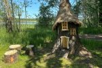 Mały dom wakacyjny z sauną nad brzegiem jeziora Svedasai - 4