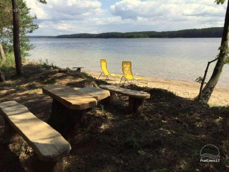 Romantic rest near the lake in Moletai region, in Lithuania