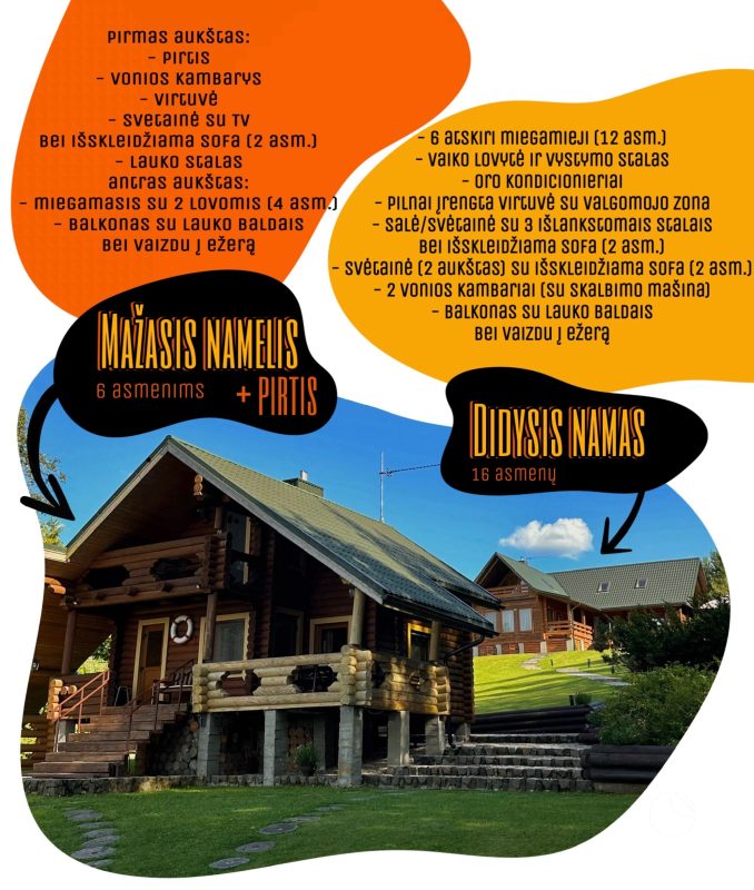 KAZLU homestead for rent on the shore of the lake