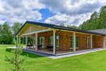Nowe gospodarstwo „Piliakiemių Vila” nad brzegiem jeziora: luksusowa sala bankietowa, sauna, domki