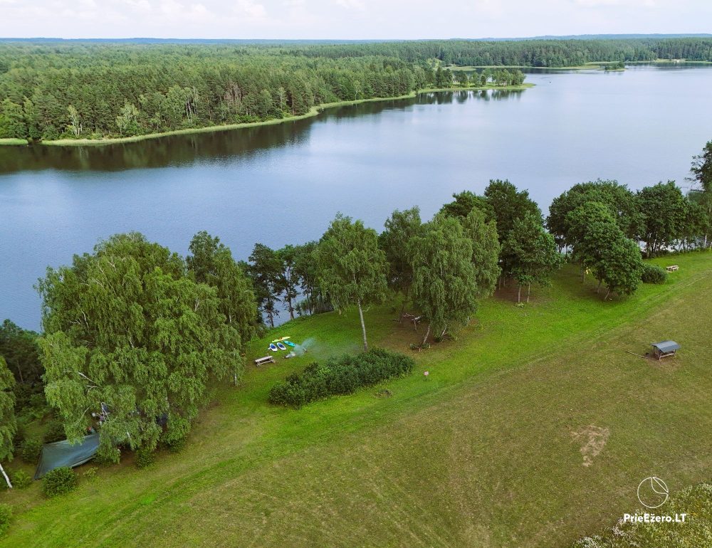 Pakirniai campsite on the shore of Lake Asvejos: paddleboards, sauna, hot tub, campers, tents. - 1