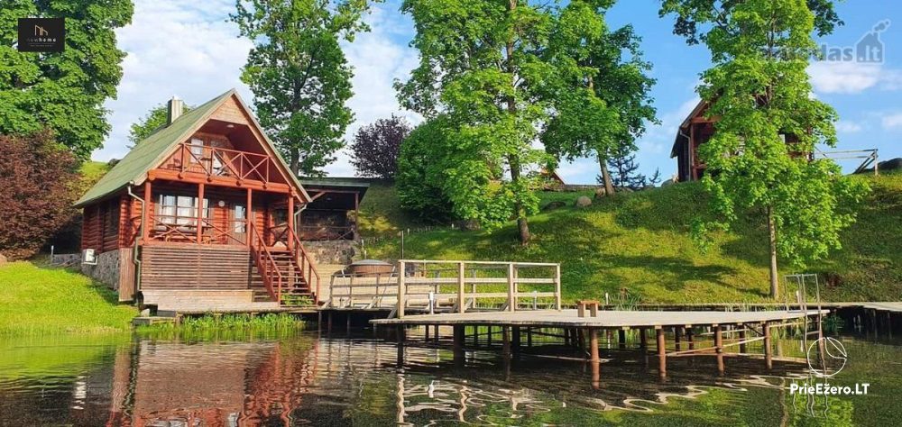 Holiday cottages in a homestead on the lake shore LAKE VIEW RESORT. Sauna, hot tub - 1