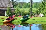 Kayak rent, kayak trips in Sventoji rivers, Countryside house in Anyksciai region "Senoji sodyba"