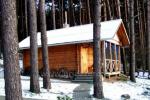 Batthouse on the shore of the lake Bebrusai in Moletai region in Countryside Farmstead "Giedrita"