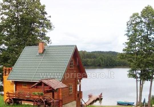 Bathhouse on the shore of the lake in Edmund Dapkus homestead in Ignalina region