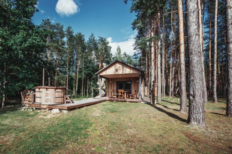 Sauna and hot tub in homestead Pušų takas