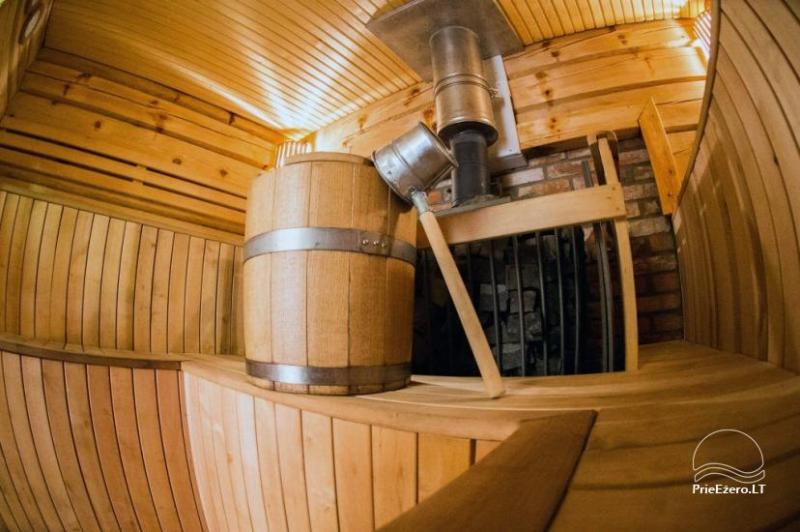 Sauna for rent with a jacuzzi tub in the Trakai hospitality complex Forest Inn