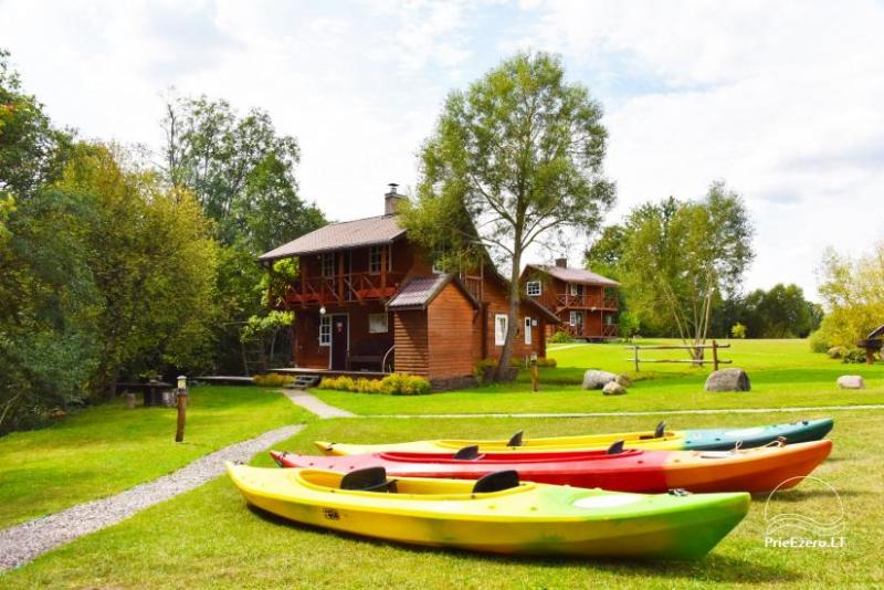 Kayak rental in homestead Paverknės sodyba in Prienai region