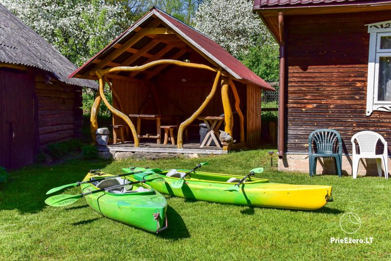 Wypożyczalnia kajaków w dzielnicy Varena. Sauna. Zagroda nad rzeką