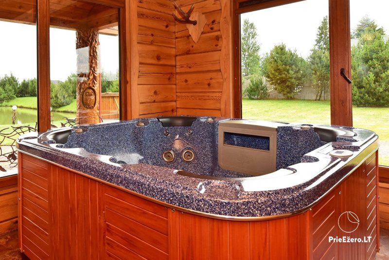 Sauna, Whirlpool und Jacuzzi im ländlichen Gehöft „PRIE MIESTO“ in der Region Kedainiai