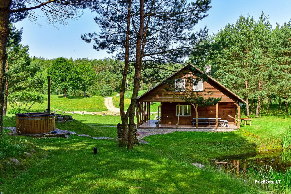 Bath and hot tub in Trakai region, homestead Gerviu takas - 1