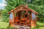 Haus mit Wohnzimmer und Kamin, zwei Schlafzimmern, Laube im Hof (6 Schlafplätze) - 4